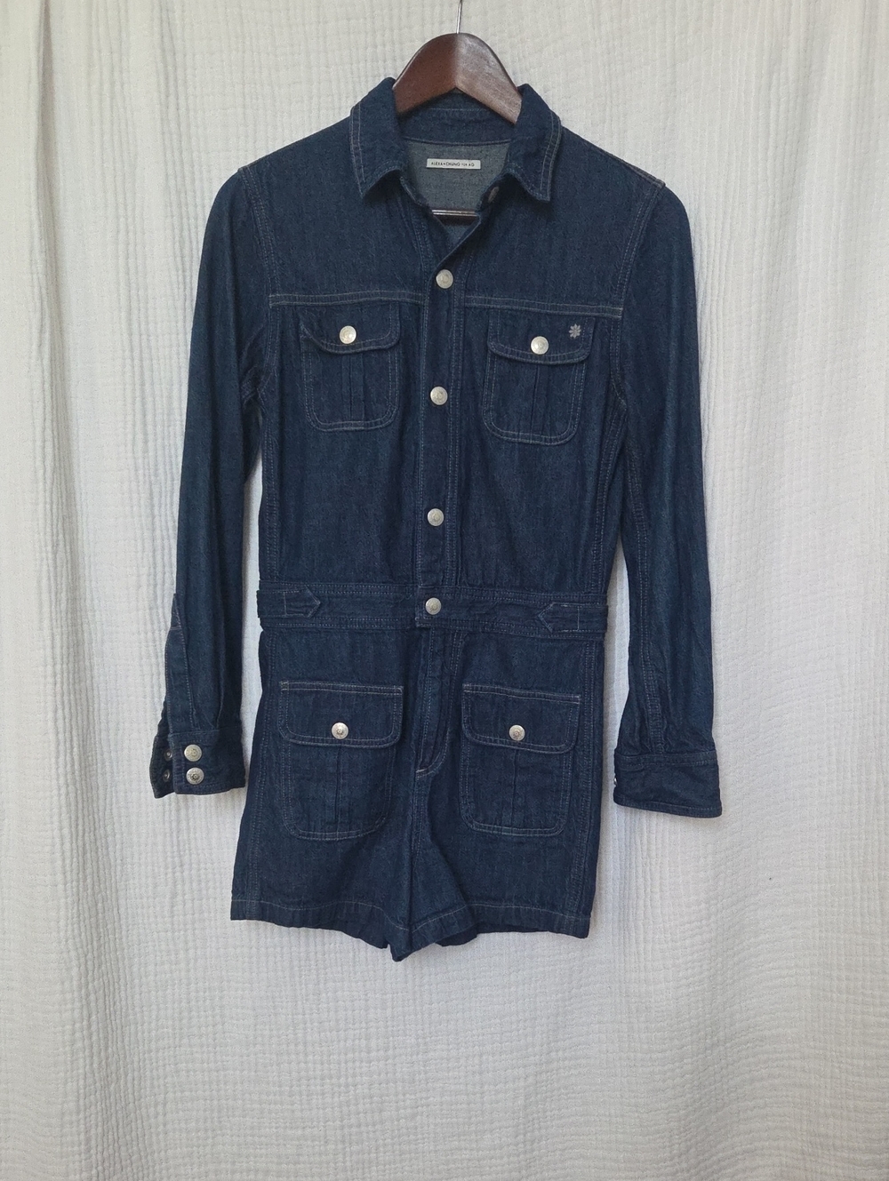 Alexa Chung for AG Denim Utility Romper - Dark Blue